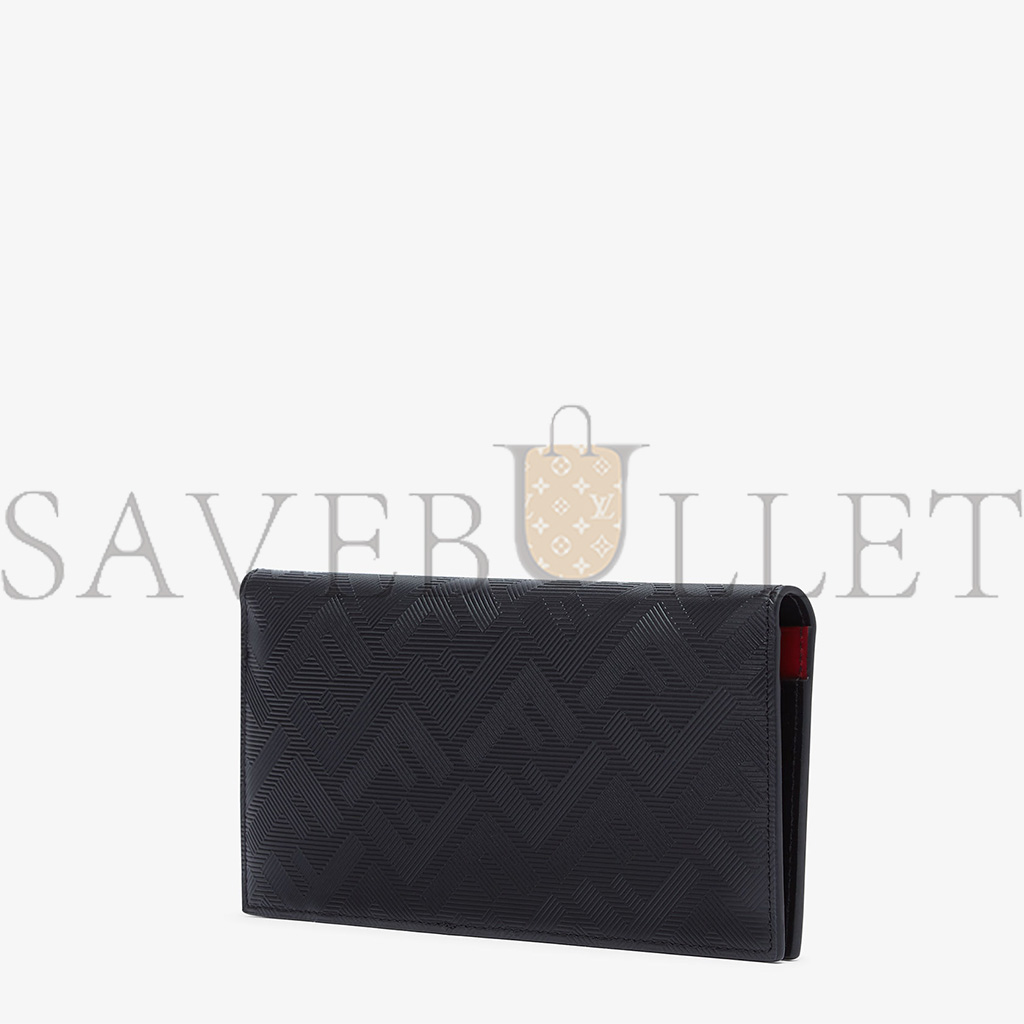 FENDI SHADOW WALLET BLACK LEATHER WALLET 7M0355AJF4F19KP (19*9.5*1.5cm)